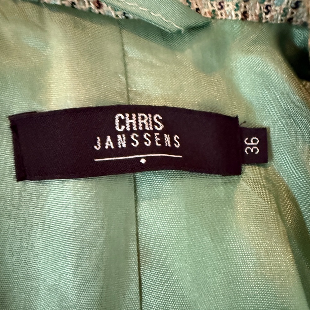 Active Seller! Women’s Chris Janssens Size 36 Fitted Tweed Blazer Designer - Picture 2 of 7